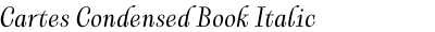 Cartes Condensed Book Italic